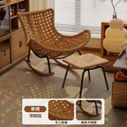 Sillón Reclinable de Ratán para Adultos, para Hogar, Balcón, Sala de Estar, Nuevo