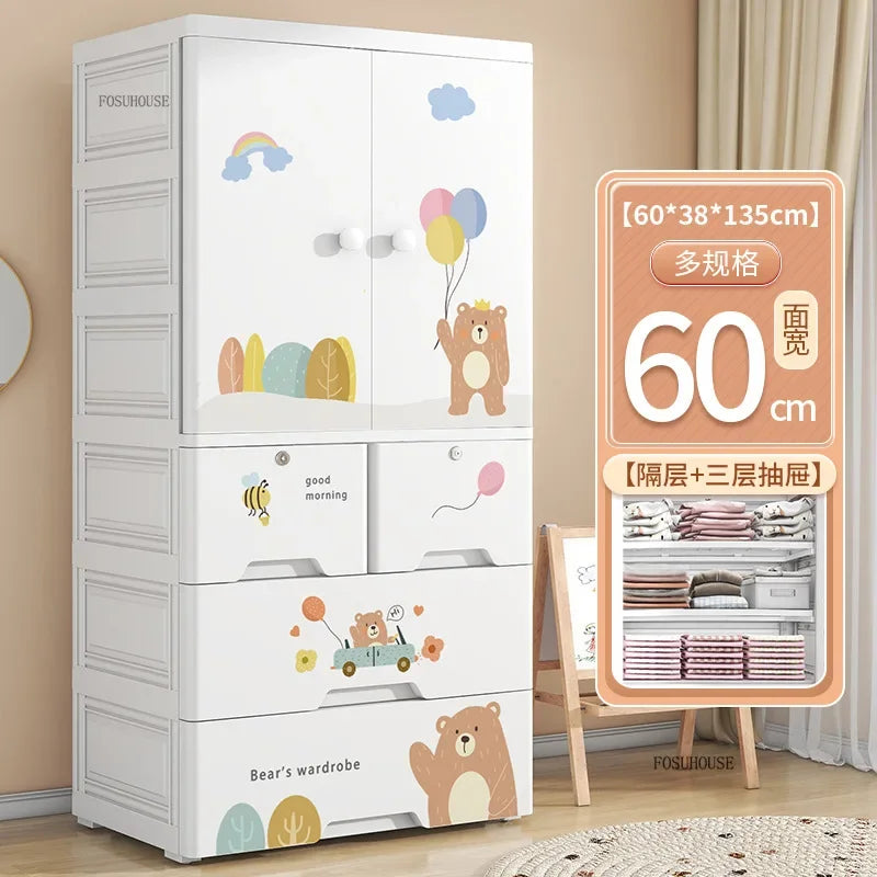 Lindo Armario de Doble Puerta para Dormitorio, Organizador de Ropa para el Hogar con Gran Capacidad, Mueble de Diseño para Guardar Ropa