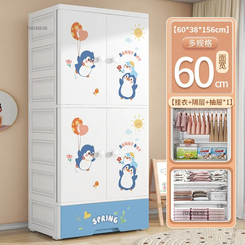 Lindo Armario de Doble Puerta para Dormitorio, Organizador de Ropa para el Hogar con Gran Capacidad, Mueble de Diseño para Guardar Ropa