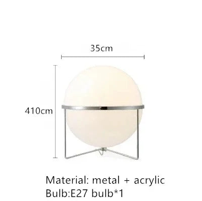 Lámpara de Pie LED de Diseño Nórdico Garrault Delord, Cromada, con Bola de Acrílico, para Sala de Estar, Hotel, Decoración de Interiores