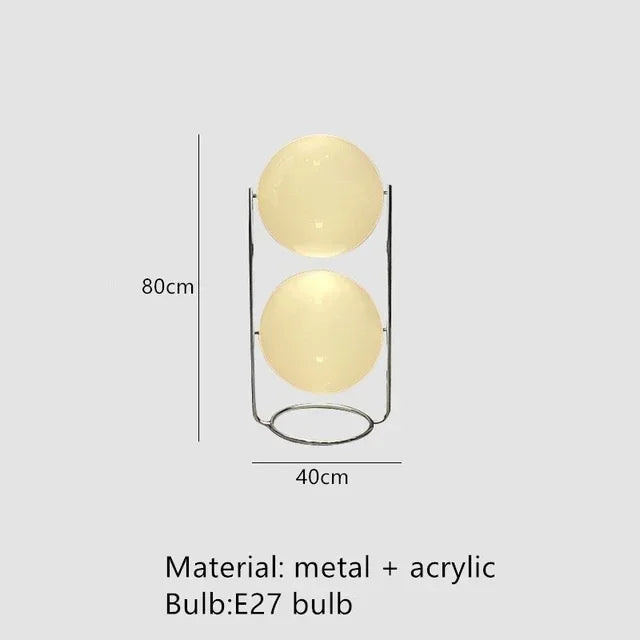Lámpara de Pie LED de Diseño Nórdico Garrault Delord, Cromada, con Bola de Acrílico, para Sala de Estar, Hotel, Decoración de Interiores