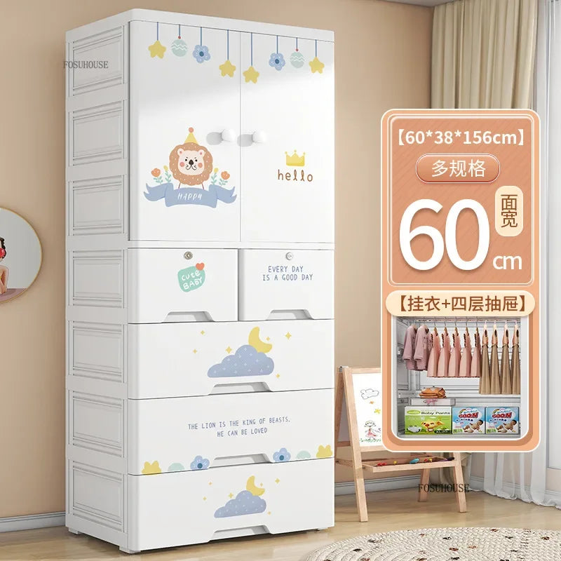 Lindo Armario de Doble Puerta para Dormitorio, Organizador de Ropa para el Hogar con Gran Capacidad, Mueble de Diseño para Guardar Ropa