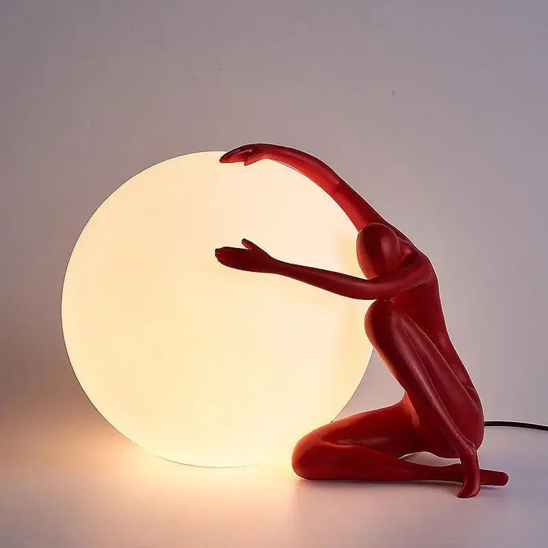 Lámparas de Mesa de Italia, diseño de retrato artístico, réplica de escultura, lámpara de pie, lámpara de bola, dormitorio, decoración interior