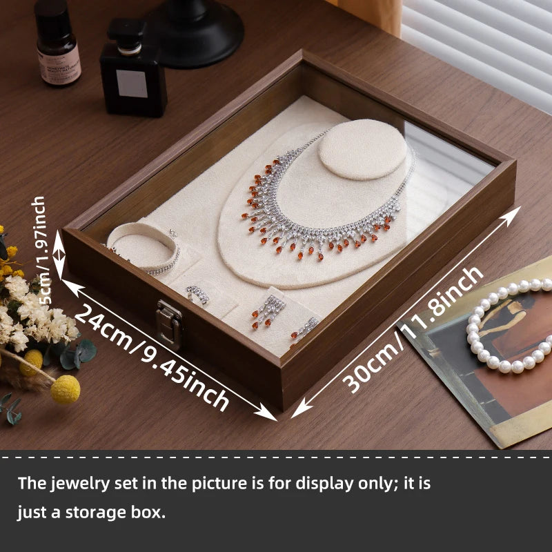 Exquisita Caja de Joyería para Guardar Anillos, Collares y Pulseras, Organizador de Regalo para Recién Casados
