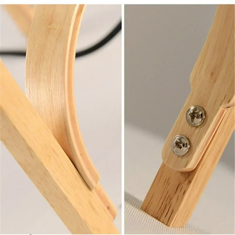 ‌ Lámpara de pie moderna de madera con LED, diseño Art Deco, simple, para sala de estar, dormitorio, estudio, oficina en casa, decoración, lámpara de escritorio