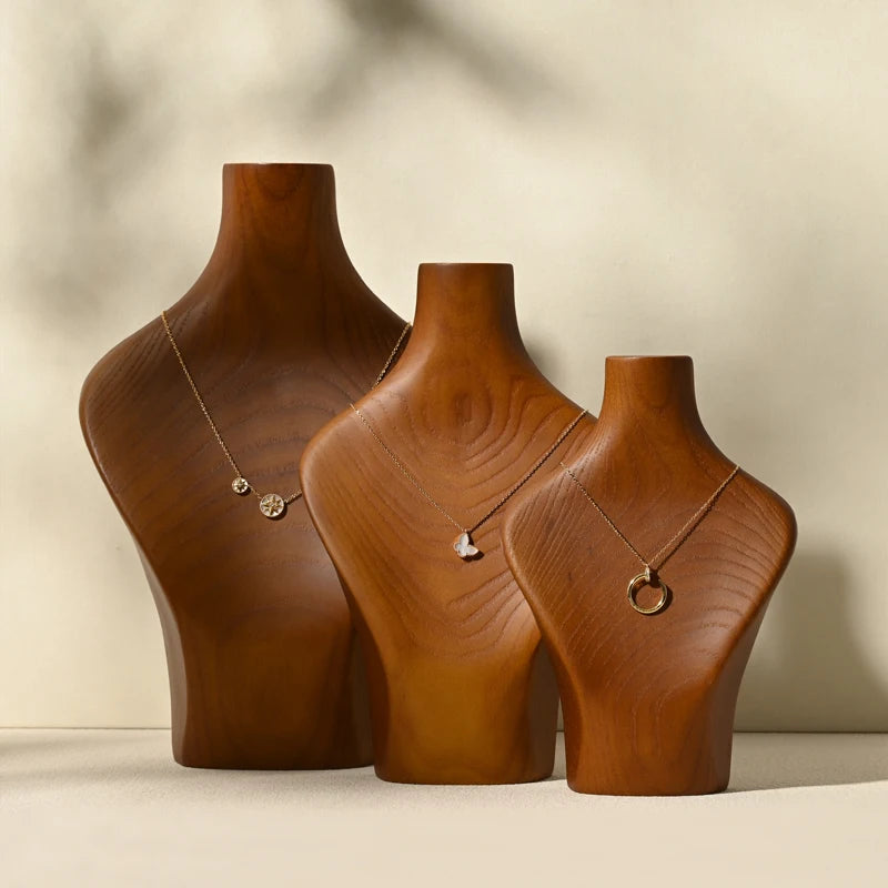 Ciyye Soporte de Exhibición de Joyería de Madera Maciza de Alta Calidad para Collares y Colgantes, Expositor de Escritorio para Tiendas