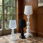 Lámparas de Pie de Estilo Art Deco Francés para Sala de Estar, Lámpara de Pie Clásica de Acrílico, Lámparas LED Regulables para Dormitorio y Mesita de Noche