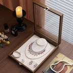 Exquisita Caja de Joyería para Guardar Anillos, Collares y Pulseras, Organizador de Regalo para Recién Casados