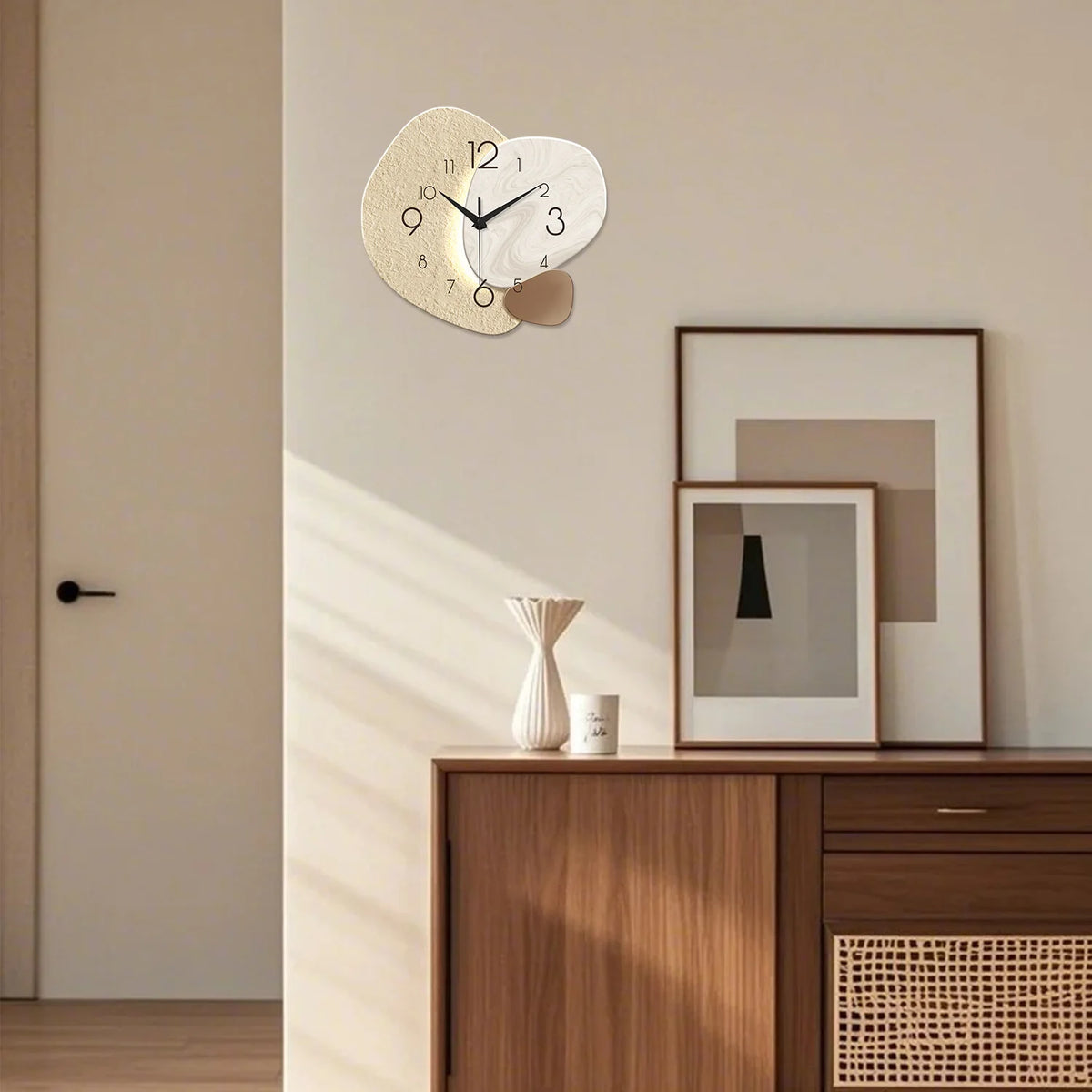Reloj de pared simple moderno, reloj de cuarzo silencioso, reloj de dormitorio, sala de estar, sofá, decoración de fondo, reloj de pared, sin batería