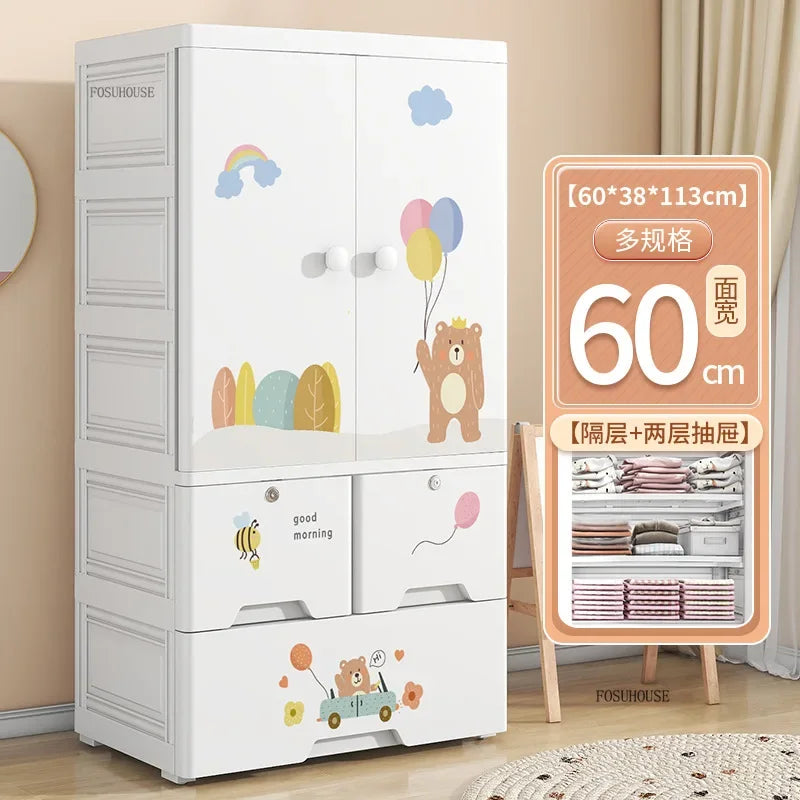 Lindo Armario de Doble Puerta para Dormitorio, Organizador de Ropa para el Hogar con Gran Capacidad, Mueble de Diseño para Guardar Ropa
