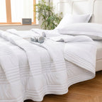Manta de Verano Ligera Acolchada para Cama, Reversible, Suave, Transpirable, Delgada, Agradable al Tacto, Cubrecama King Size