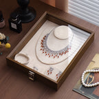 Exquisita Caja de Joyería para Guardar Anillos, Collares y Pulseras, Organizador de Regalo para Recién Casados