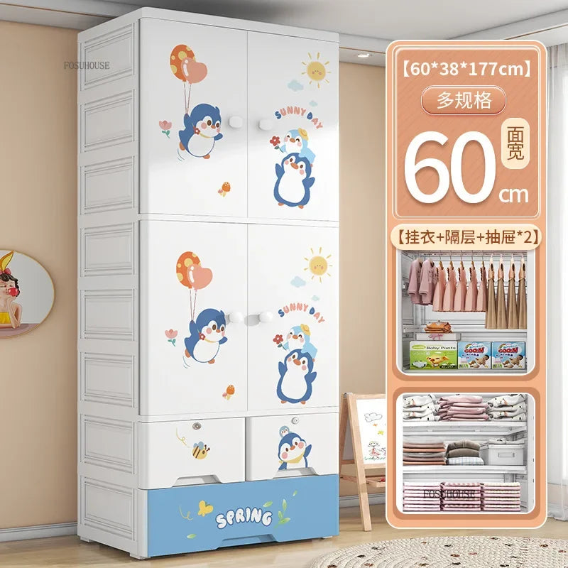 Lindo Armario de Doble Puerta para Dormitorio, Organizador de Ropa para el Hogar con Gran Capacidad, Mueble de Diseño para Guardar Ropa