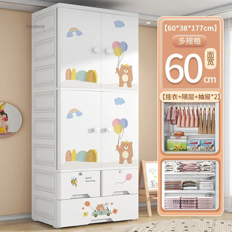 Lindo Armario de Doble Puerta para Dormitorio, Organizador de Ropa para el Hogar con Gran Capacidad, Mueble de Diseño para Guardar Ropa