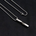 Halsketten mit rechteckigem, geometrischem Anhänger, Schmuck aus Edelstahl,
